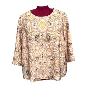 Adrienne Vittadini Silky Smooth Paisley Blouse